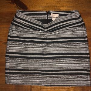 LOFT black and white stripe skirt